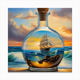 Ship In A Bottle Canvas Print