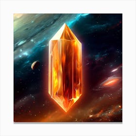 Glowing Diamond In Space Canvas Print