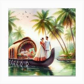 Indian Houseboat Canvas Print