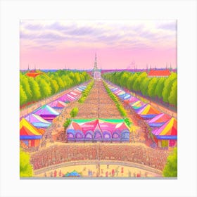 Festival In The Park 1 Canvas Print