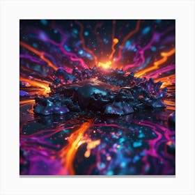 Abstract Lava Explosion water Canvas Print