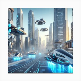 Futuristic City Canvas Print