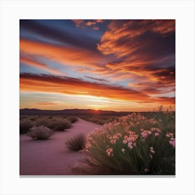 Sunset In The Desert 2 Canvas Print