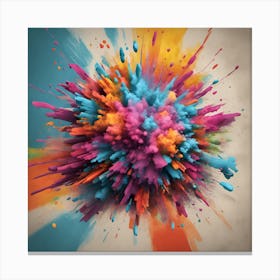 Color Exploding Canvas Print
