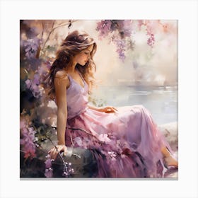 Enchanted Reverie: Sensuous Brushstrokes in Bloom Canvas Print