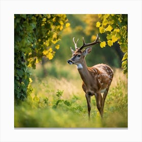 Deer In The Forest 247 Canvas Print