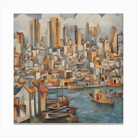 Cityscape Abstract Canvas Print