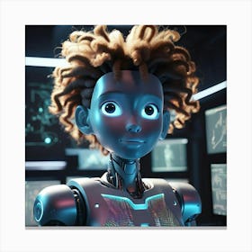 Robot Girl Canvas Print