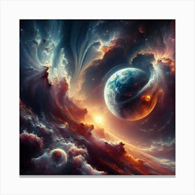 Earth In Space 3 Canvas Print