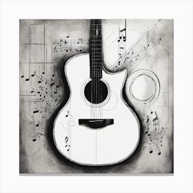 Acoustic Guitar 12 Canvas Print