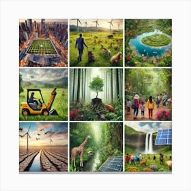 Collage Of Nature Canvas Print