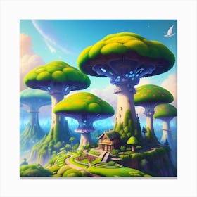 Mushroom Forest 9 Canvas Print