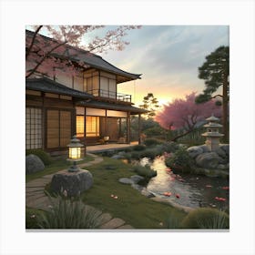 Japanese House Canvas Print