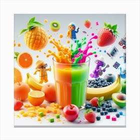 mixture of juices Canvas Print