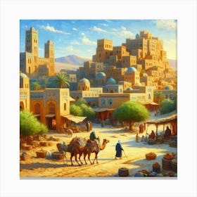 Tunisian Oasis village 4 Canvas Print