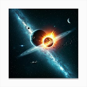 Space Explosion Canvas Print