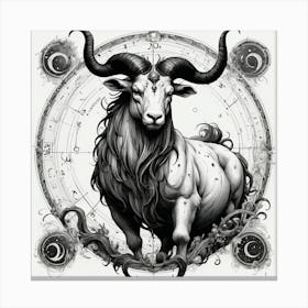 Zodiac Goat Capricorn Canvas Print