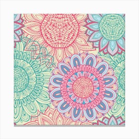 Hand Drawn Mandala Pattern 01 Canvas Print