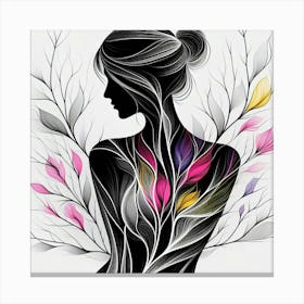 A woman’s silhouette 5 Canvas Print