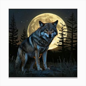 Howl At The Moon Canvas Print