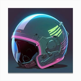 Neon Helmet 3 Canvas Print