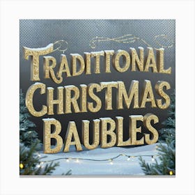 Traditional Christmas Baubles 1 Canvas Print