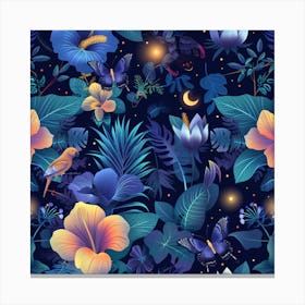 Seamless Tropical Pattern 2 Canvas Print