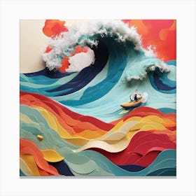 Raging waves Canvas Print