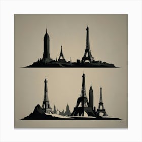 Paris Skyline Canvas Print