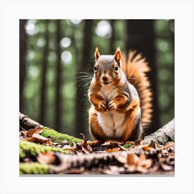 Squirrel In The Forest 107 Canvas Print