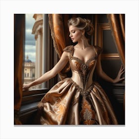 Victorian Ball Gown Canvas Print