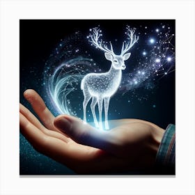 Holographic Deer Spirit 1 Canvas Print