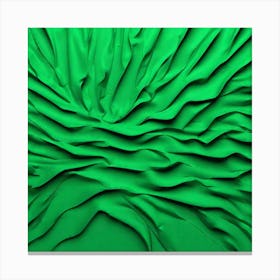 Abstract Green Wavy Fabric Canvas Print