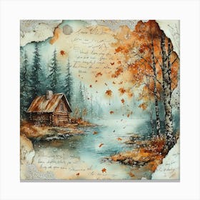 Torn Autumn Teal10 Canvas Print