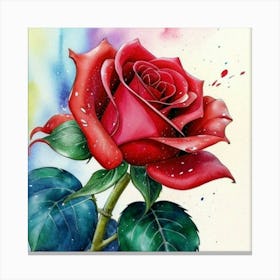 Rose painting Canvas Print