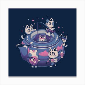 Plenty Cats in the Tea - Cute Fishing Kitty Gift 1 Canvas Print