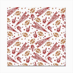 Football Pattern Canvas Print