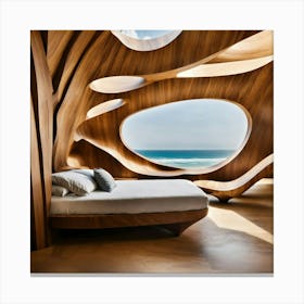 Zaha Hadid Expressionist Interior Hotel Beach By Canvas Print