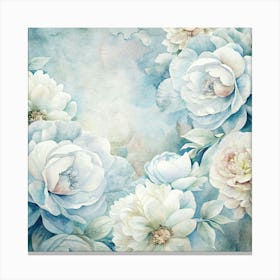 Watercolor Floral Background 7 Canvas Print