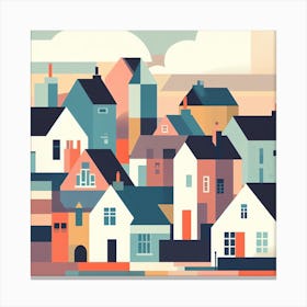 Houses In The City Canvas Print