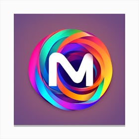 M Logo Canvas Print