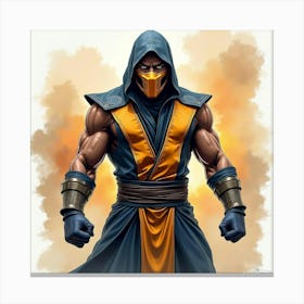 Mortal Kombat Ninja Fighter Concept Art (442) Canvas Print