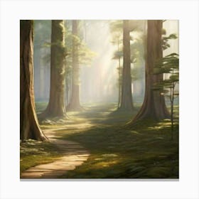 Path In The Woods Canvas Print