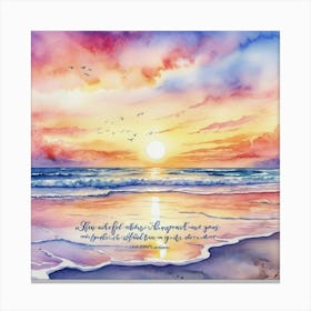 Sunset On The Beach 3 Canvas Print