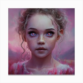 Girl With Blue Eyes 2 Canvas Print