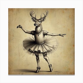 Deer Ballerina 1 Canvas Print