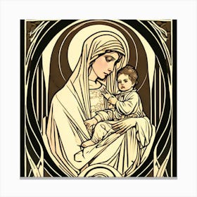 Virgin And Child Canvas Print