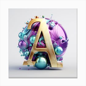 Letter A 6 Canvas Print