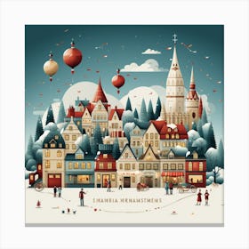 Swedish Town Canvas Print