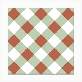 Retro Geometric Woven Canvas Print